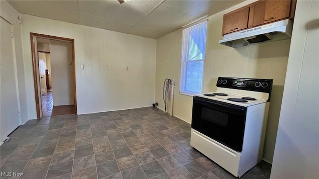 kitchen with electric range oven