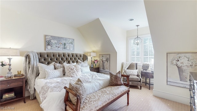 view of carpeted bedroom