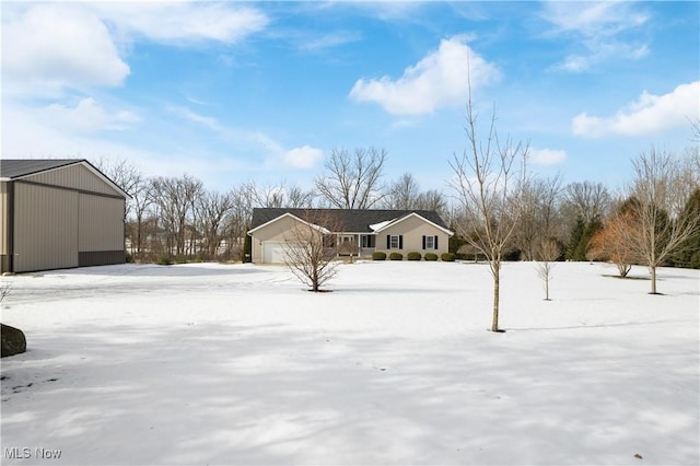 view of snowy yard