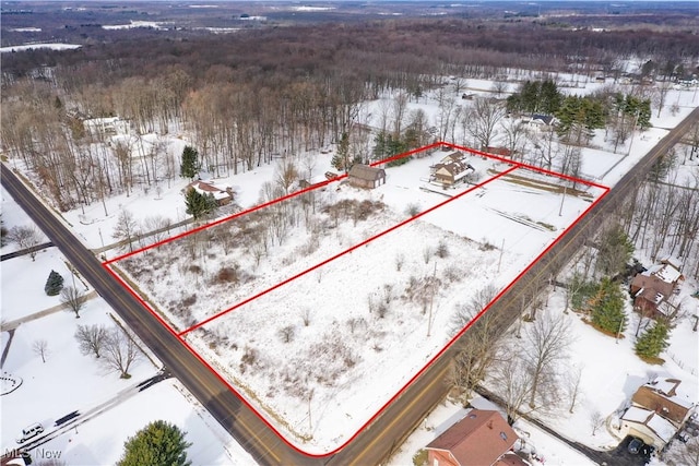 view of snowy aerial view