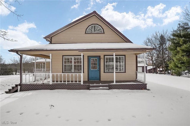 exterior space with covered porch