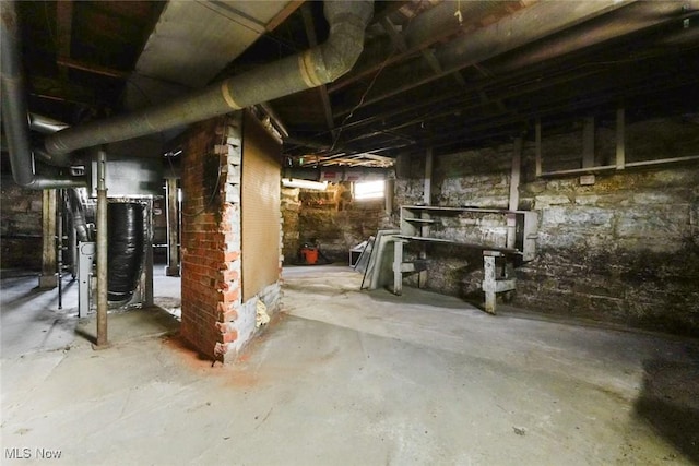 view of basement