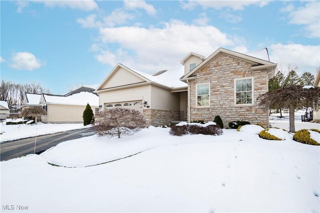 view of property with a garage