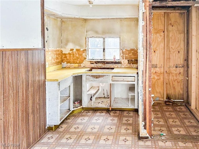 3235 W 94th St, Cleveland, OH 44102 - miscellaneous room featuring wooden walls and sink