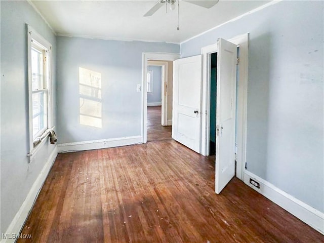 3235 W 94th St, Cleveland, OH 44102 - empty room with hardwood / wood-style flooring and ceiling fan