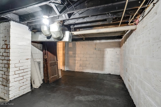 view of basement