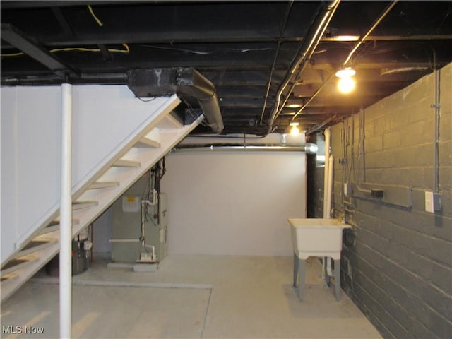 view of basement