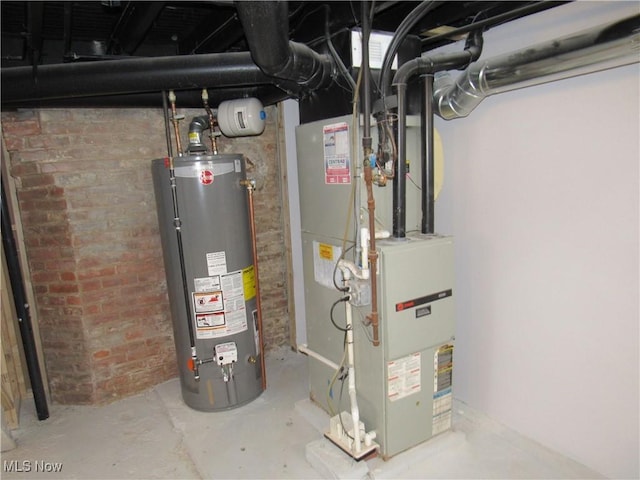 utilities with heating unit and water heater