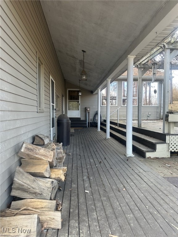 view of wooden terrace