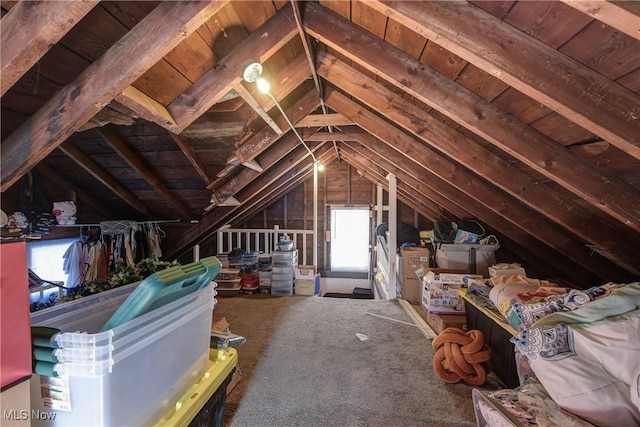 view of attic