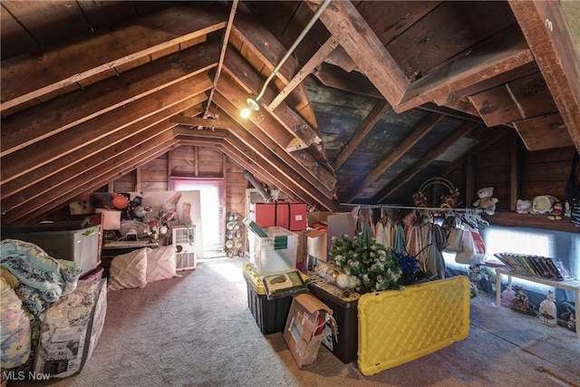 view of attic