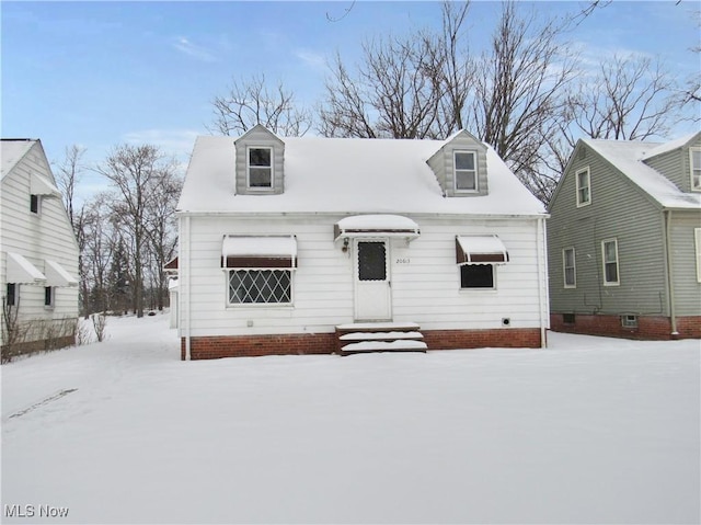 view of cape cod-style house