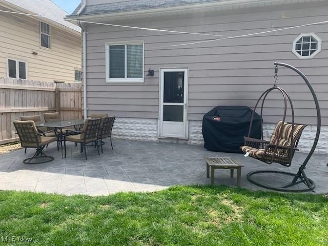 view of patio / terrace featuring grilling area