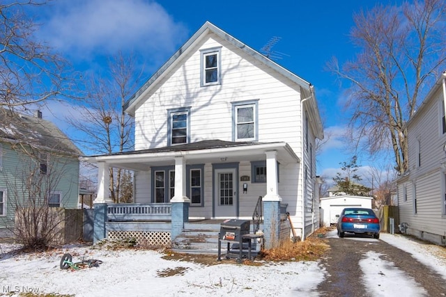 view of front of house featuring covered porch