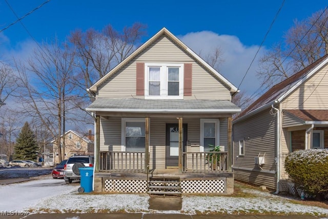 view of front of house with covered porch