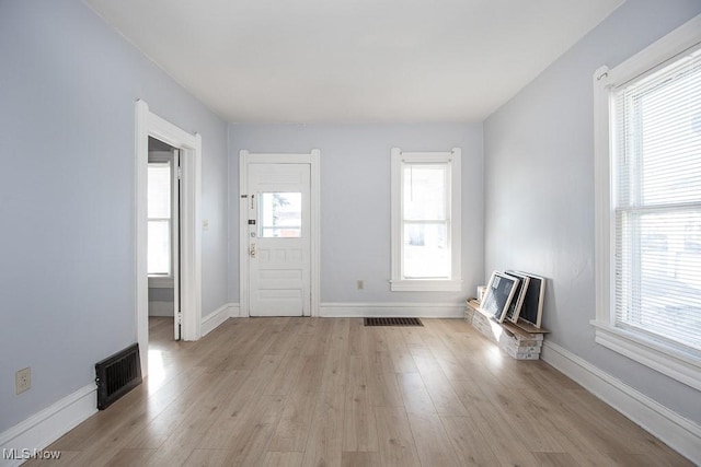 foyer featuring light hardwood / wood-style floors