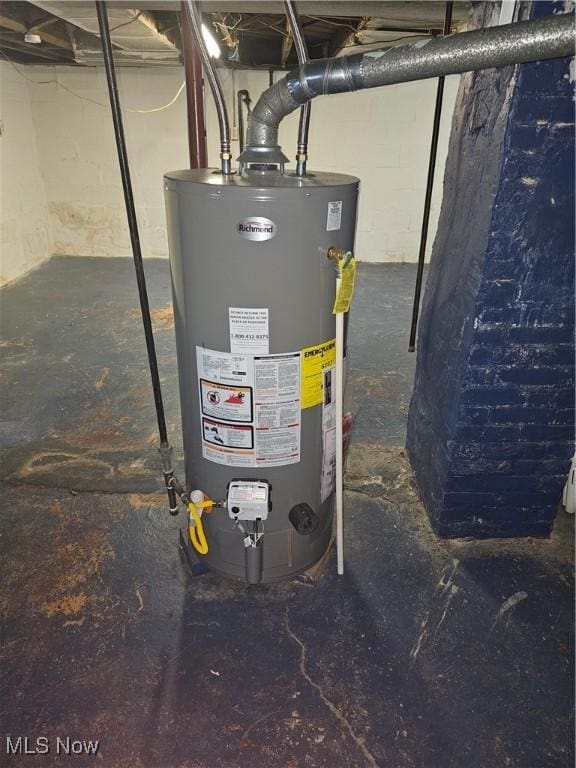 utilities featuring gas water heater