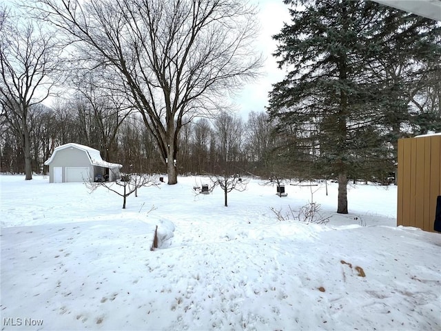 view of snowy yard