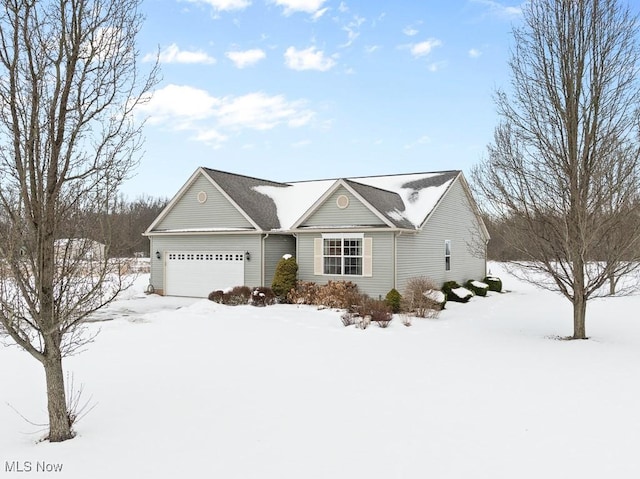 ranch-style home with a garage