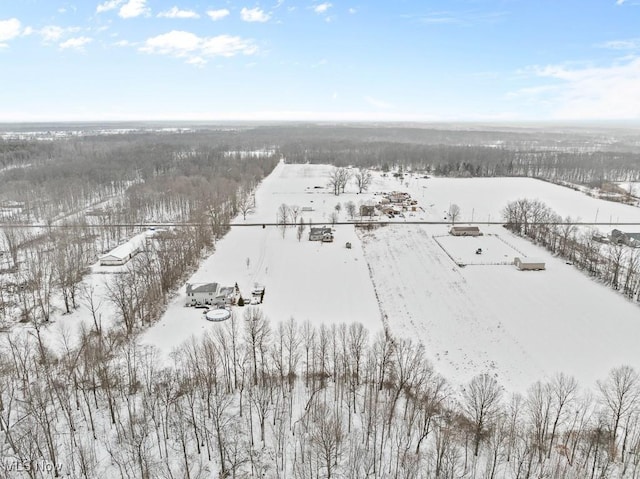 view of snowy aerial view