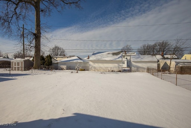 view of snowy yard