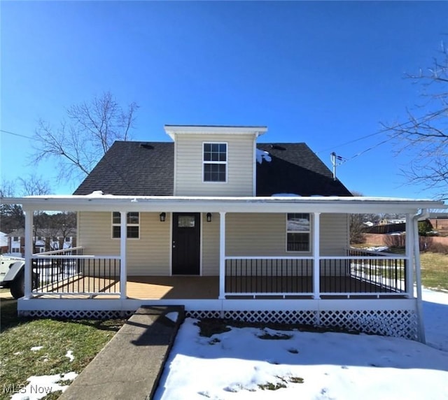 view of front of home with a porch