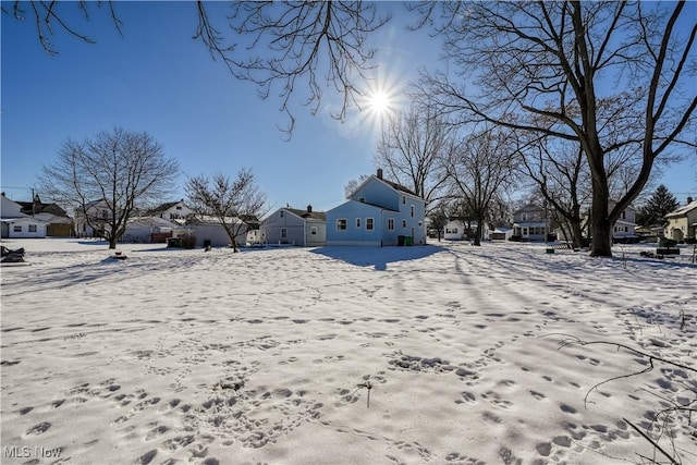 view of snowy yard