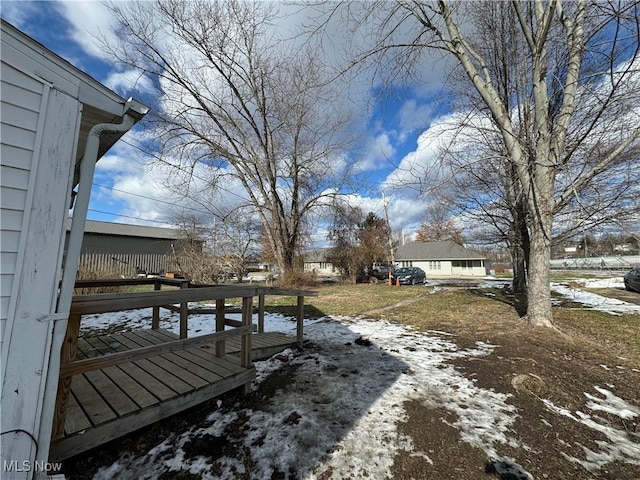 view of snowy yard