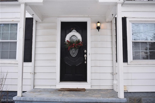 view of doorway to property