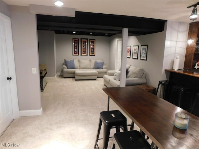 view of carpeted living room