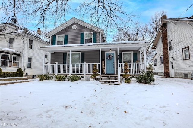 view of front of home featuring a porch