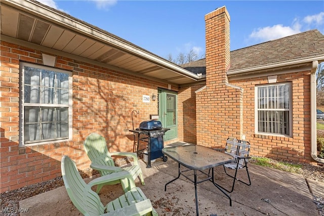 view of patio with grilling area