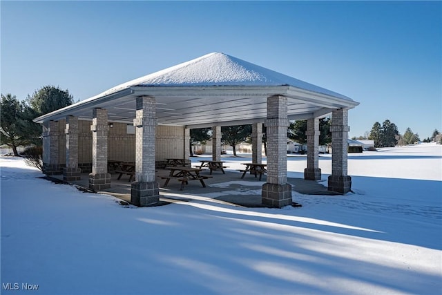 view of community with a gazebo