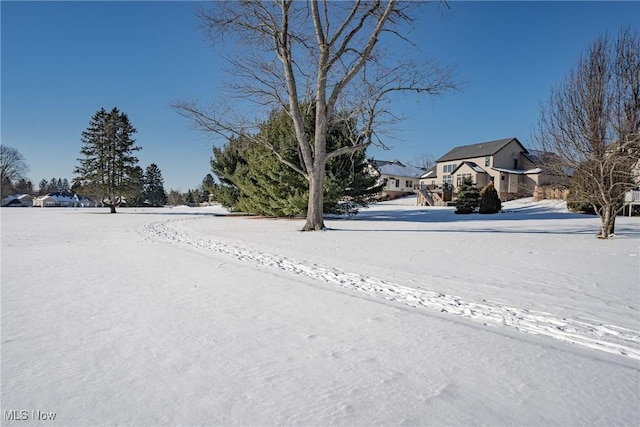 view of snowy yard