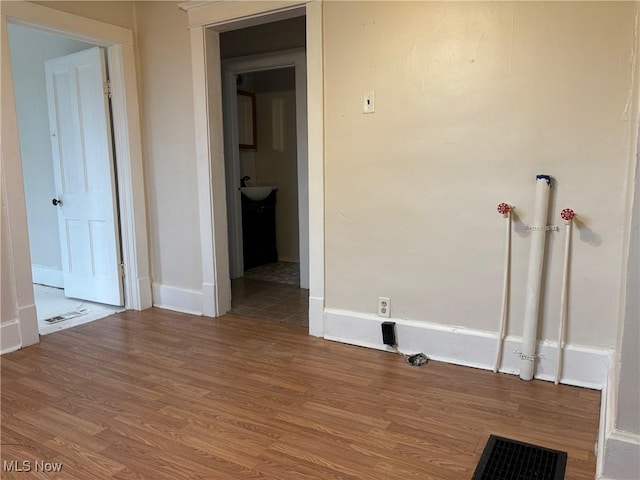 interior space featuring hardwood / wood-style floors