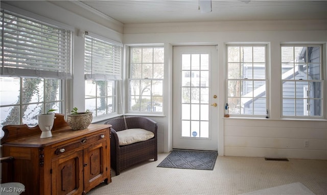 view of sunroom