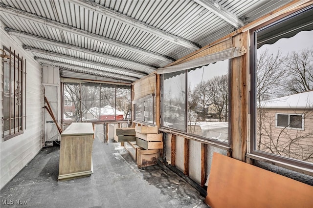 view of sunroom