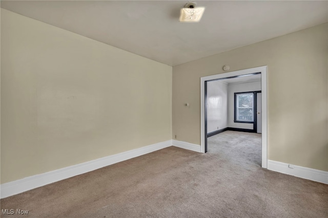 view of carpeted spare room