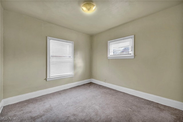 spare room with carpet