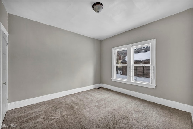 view of carpeted empty room