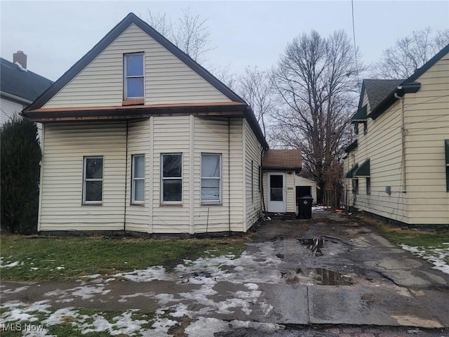 view of rear view of property