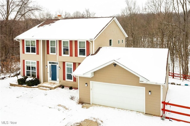 view of front of house featuring a garage