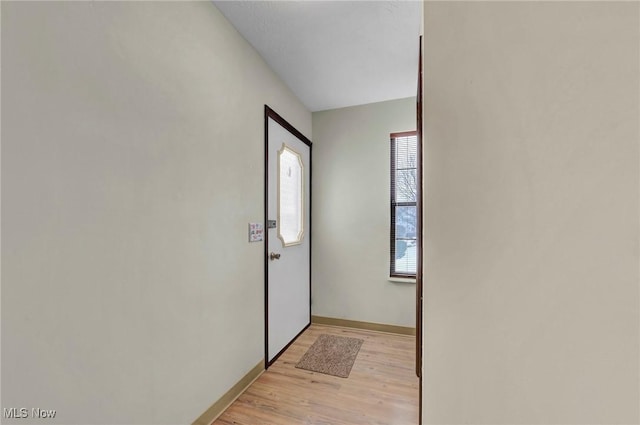 entryway featuring light hardwood / wood-style floors