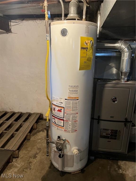 utilities with heating unit and water heater