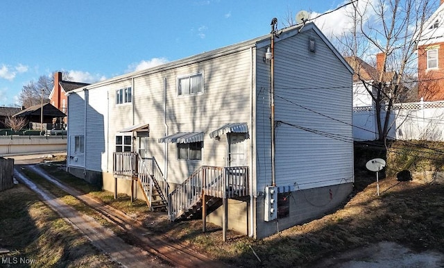 view of rear view of property