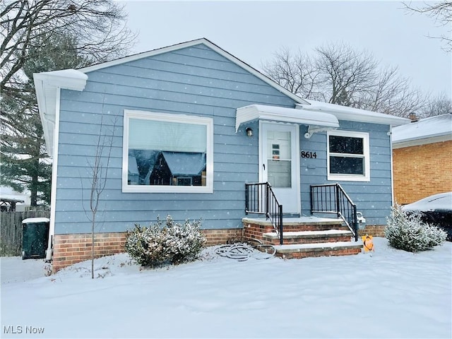 view of bungalow