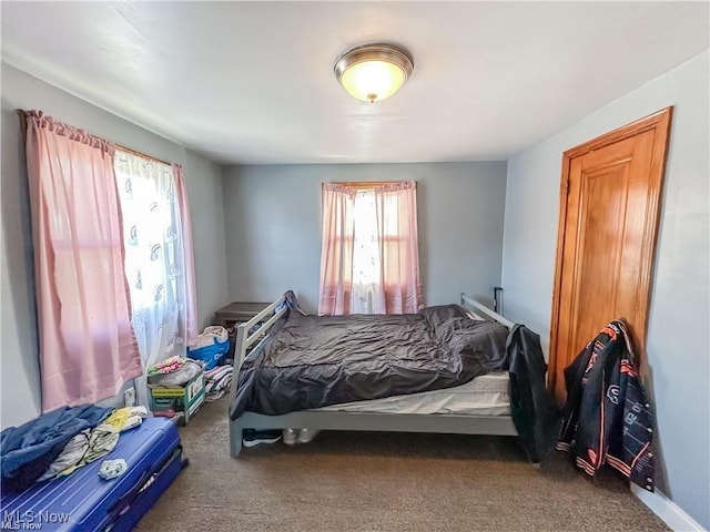 view of carpeted bedroom