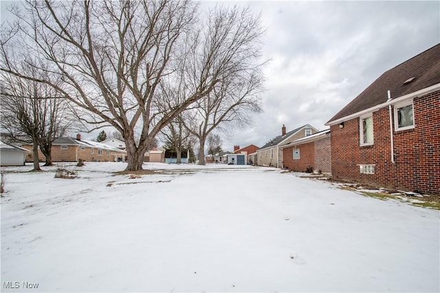 view of snowy yard