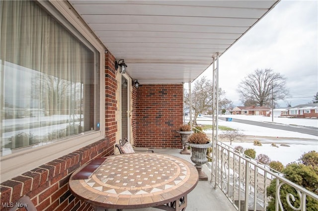 balcony with covered porch