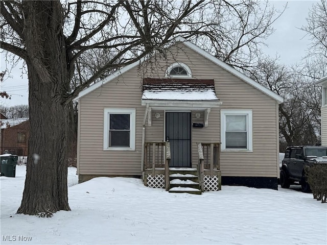 view of bungalow-style home